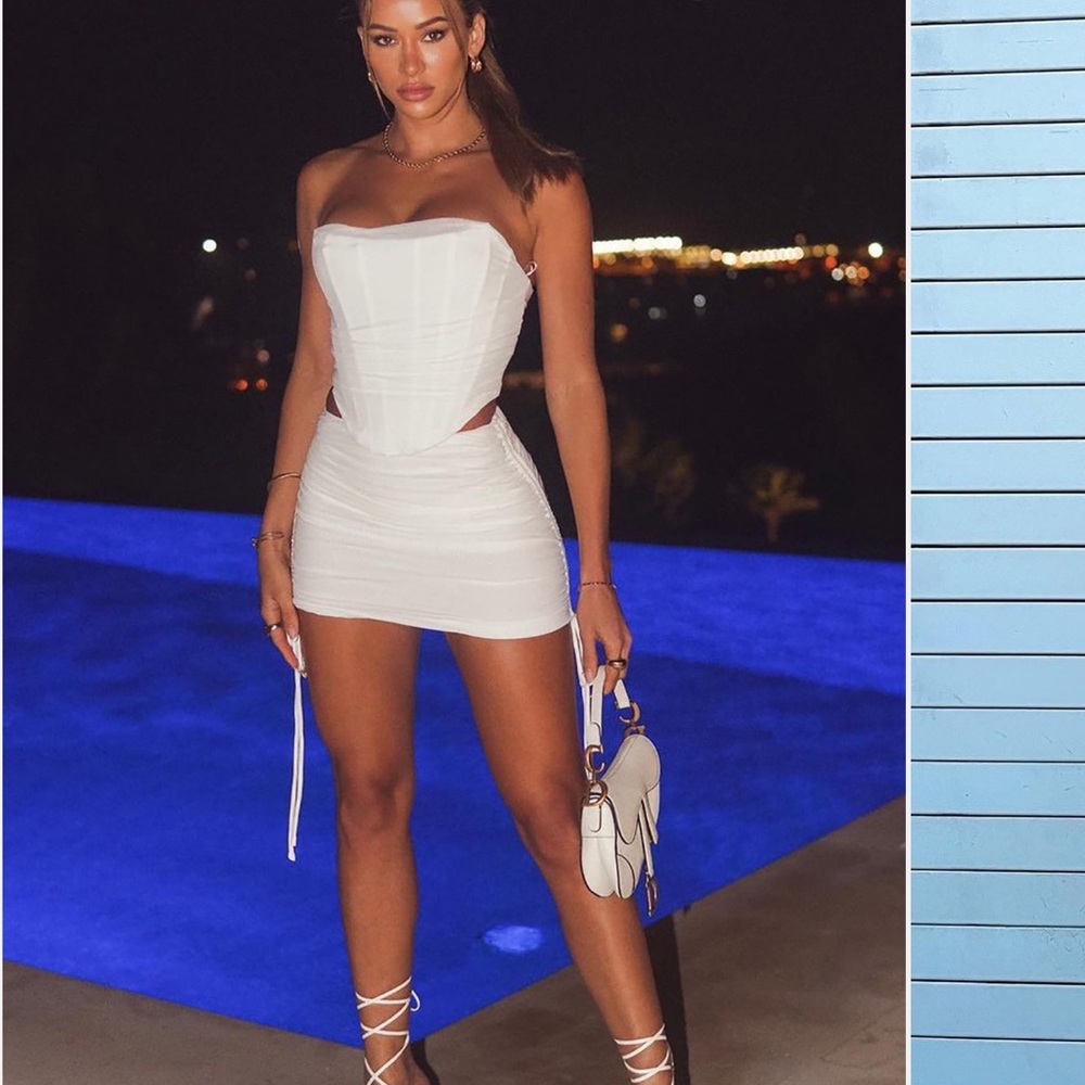 Fashion Nova White skirt set